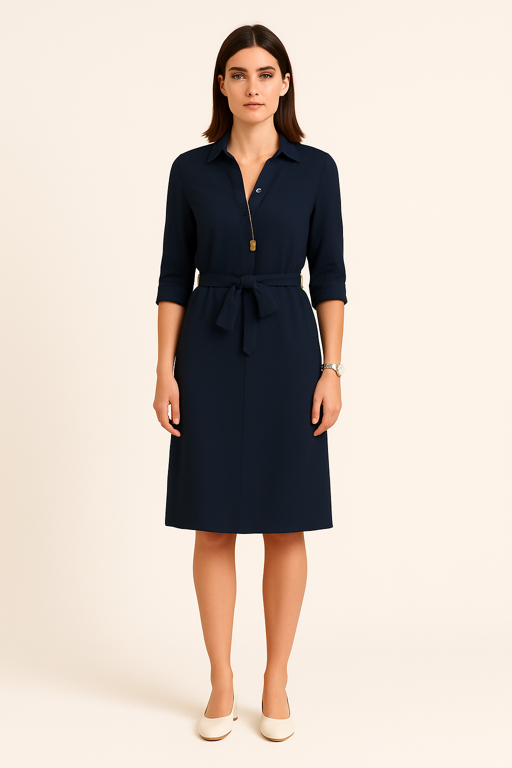 SOHO | Festive Women's Shirt Dress with Button Placket