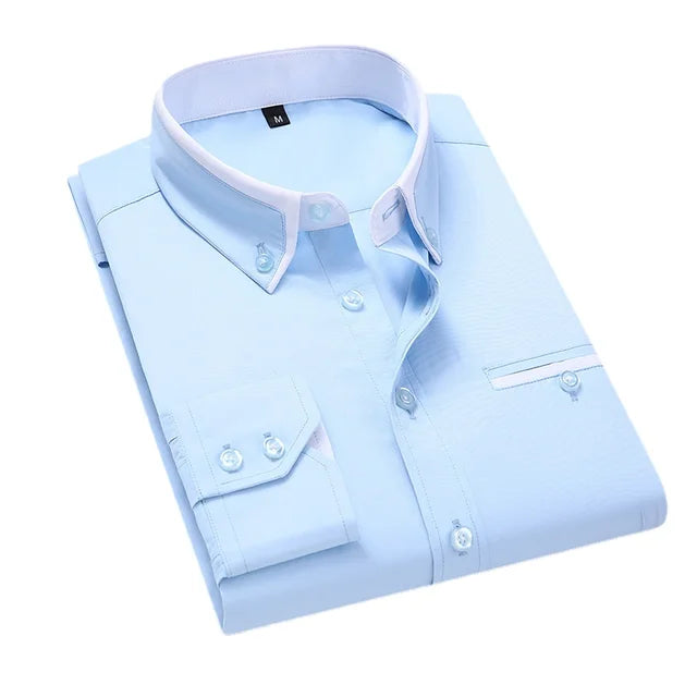 HERBERGER | Men's Long Sleeve Shirt Airy & Light for Spring and Autumn