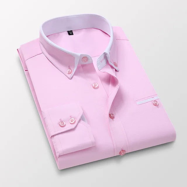 HERBERGER | Men's Long Sleeve Shirt Airy & Light for Spring and Autumn
