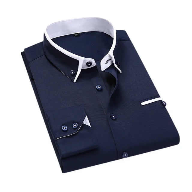 HERBERGER | Men's Long Sleeve Shirt Airy & Light for Spring and Autumn