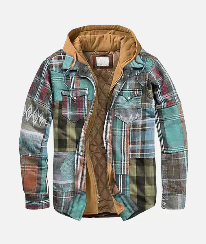 Alain – Patchwork Checkered Jacket