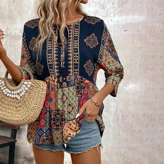 Stylish Three-Quarter Sleeve Top