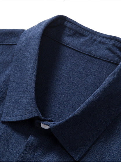 Booker – Linen Blend Shirt with Straight Pants