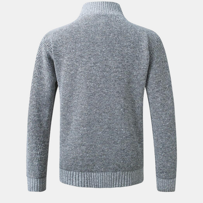 Uffe - Cardigan with Stand-Up Collar
