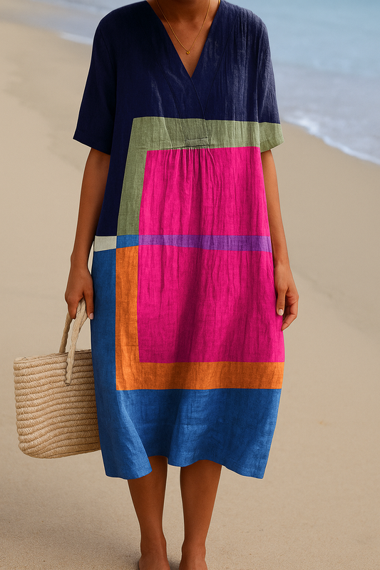 Ariane | Bright Color Block Dress