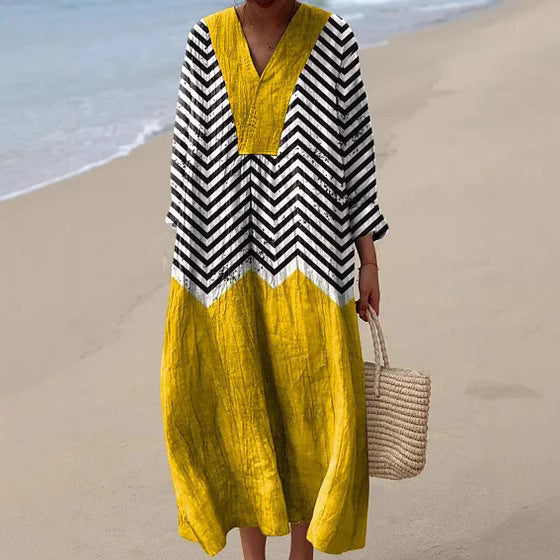 Yasmina | Zigzag Contrast Dress
