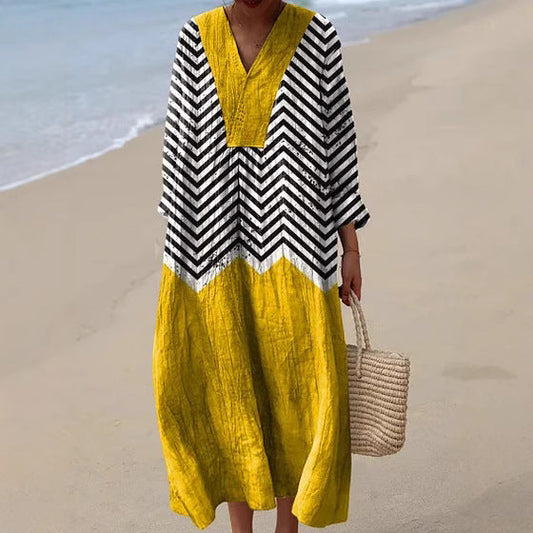 Yasmina | Zigzag Contrast Dress