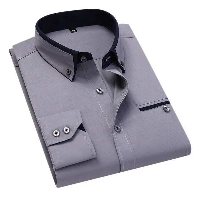 HERBERGER | Men's Long Sleeve Shirt Airy & Light for Spring and Autumn