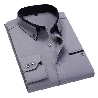 HERBERGER | Men's Long Sleeve Shirt Airy & Light for Spring and Autumn