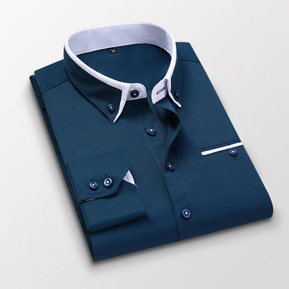 HERBERGER | Men's Long Sleeve Shirt Airy & Light for Spring and Autumn