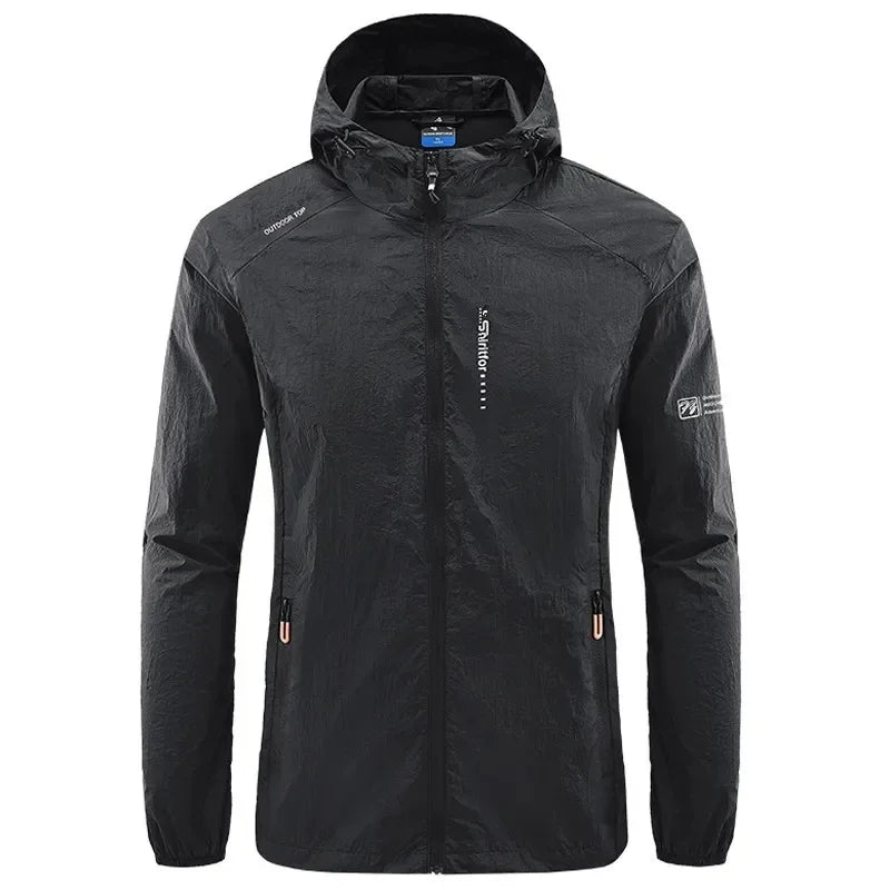 Waterproof Outdoor Jacket with Pocket and Zipper