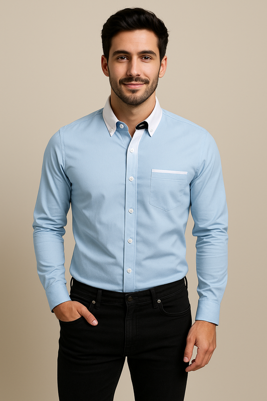 HERBERGER | Men's Long Sleeve Shirt Airy & Light for Spring and Autumn
