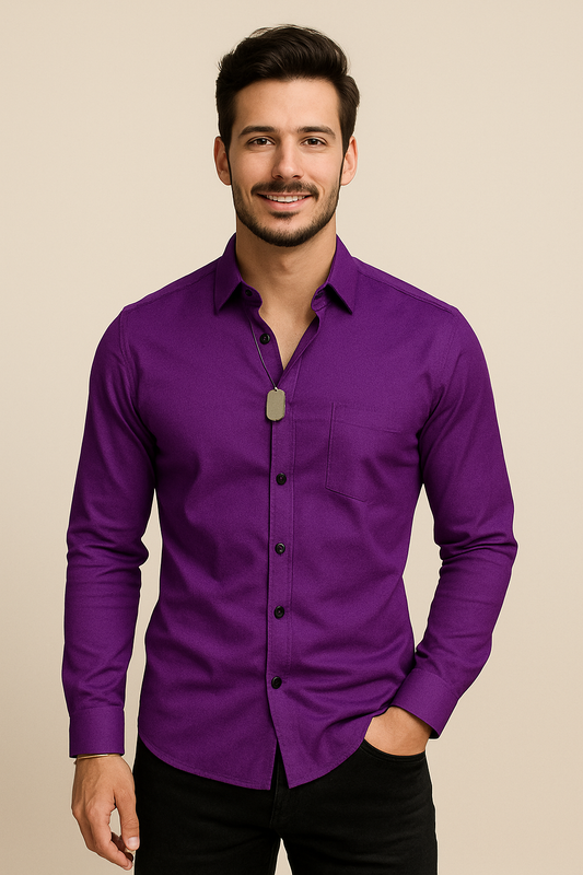 HERBERGER | Men's Long Sleeve Shirt with Stretch for Office and Everyday Wear