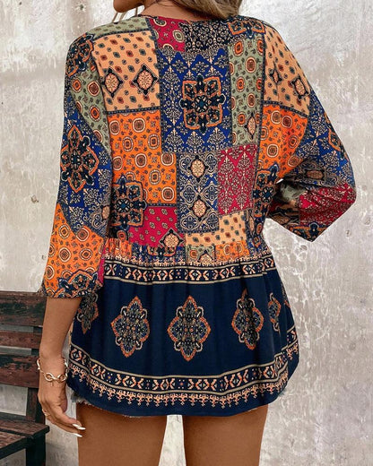 Stylish Three-Quarter Sleeve Top