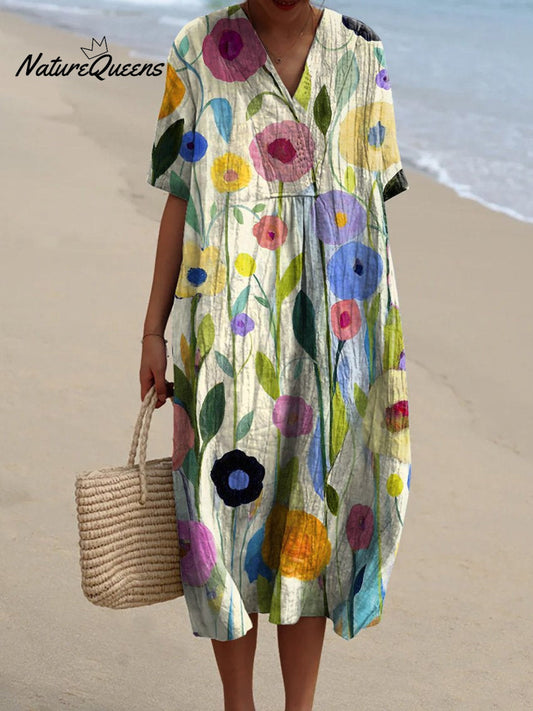 Aubane | Watercolor Flowers Dress