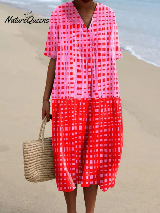 Ruby | Bold Checkered Dress