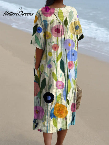 Aubane | Watercolor Flowers Dress