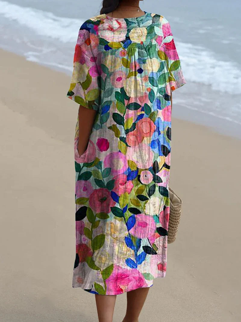 Élya | Watercolor Floral Dress